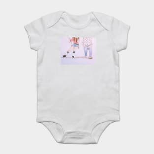 Pastel Couple Baby Bodysuit